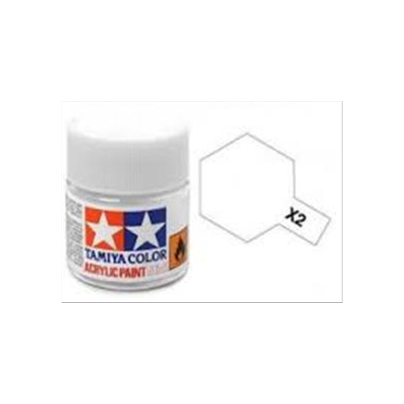 Colore acrilico opaco 10 ml BIANCO - Tamiya - X2