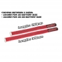 FASCETTE FERMA BATTERIE,ASOLA METALLICA E SILICONE ANTI-SLITTAMENTO-300X20MM-ROSSE (2PZ)