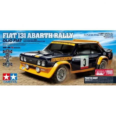 TAMIYA FIAT Abarth Rally Olio FIAT 4WD MF-01X con carrozzeria verniciata 1/10