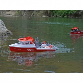 Heng Long SNIG Rescue Boat 1/72 RTR Brushless 2.4ghz lunghezza 32cm. Bianco