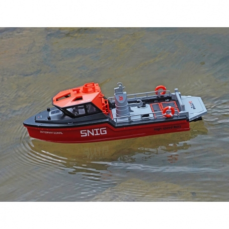 Heng Long SNIG Rescue Boat 1/72 RTR Brushless 2.4ghz lunghezza 32cm. Nero