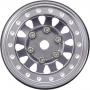 INJORA 1.0 Beadlock Wheel Cerchi Ruota CNC Alluminio per TRX4M Axial AX24 SCX24 FMS FCX24 1/18 1/24 RC Crawler Auto, Grigio