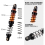 INJORA RC Ammortizzatori 4pcs RC Shock Absorber RC Damper Set per 1/10 RC Crawler 90mm