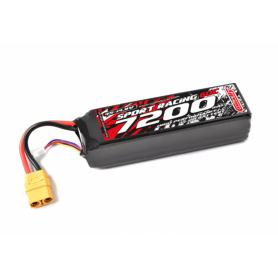 Team Corally Batteria Lipo Power racing 60c 7200mah 4s 14.8v Semi-Soft case XT-90 49247-X