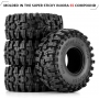 INJORA 1.0 Pneumatici Ruote- 58 * 24mm Swamp Stomper Pneumatici S5 per SCX24 AX24 TRX4M FCX24 1/24 1/18 RC Crawler Auto