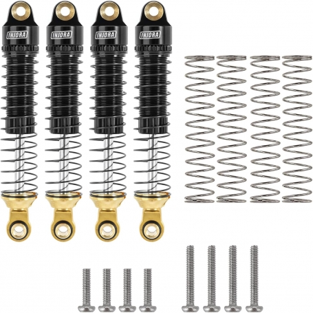 INJORA 59mm Ammortizzatori -Filettatura Lunga Ottone & Alluminio Ammortizzatore Olio per TRX4M TRX4MT 1/18 RC Crawler Upgrade