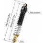 INJORA 59mm Ammortizzatori -Filettatura Lunga Ottone & Alluminio Ammortizzatore Olio per TRX4M TRX4MT 1/18 RC Crawler Upgrade